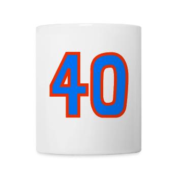 40. 40 JAHRE. 40-JÄHRIGES JUBILÄUM. 40-JÄHRIGES JUBILÄUM. - Tasse - Weiß - Vorne