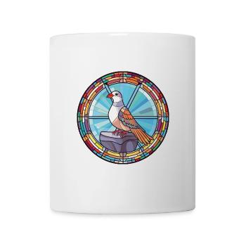 Taube Buntes Aquarell Tier Haustier Illustration - Tasse - Weiß - Vorne