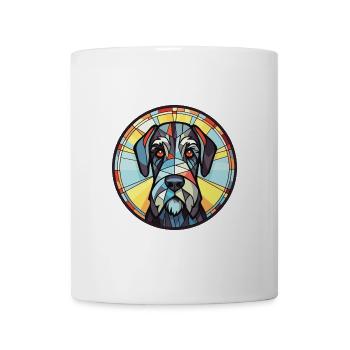 Riesenschnauzer Hunderasse Aquarell Illustration - Tasse - Weiß - Vorne