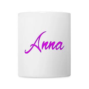 Anna Neon Schrift - Tasse - Weiß - Vorne
