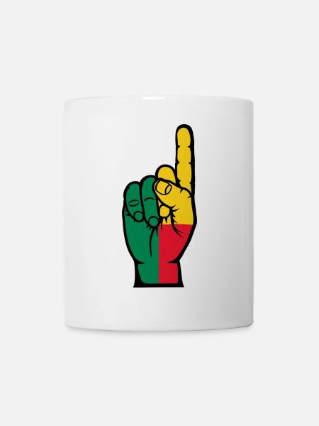 Benin Flagge Nummer 1 - Tasse - Weiß
