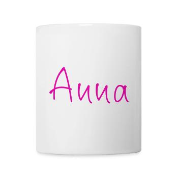 Anna Kalligrafie Neonpink - Tasse - Weiß - Vorne