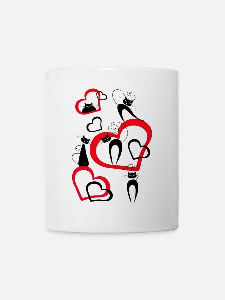 Katzen - Tasse - Weiß