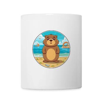 Gopher Aquarell Cartoon Kawaii Clipart Tier - Tasse - Weiß - Vorne