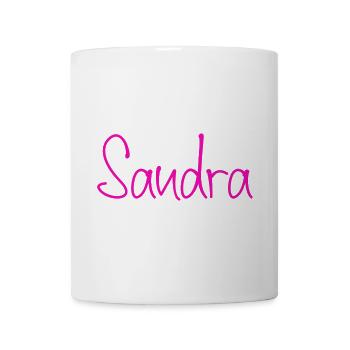 Sandra Neon-Handschrift - Tasse - Weiß - Vorne