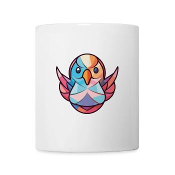 Taube buntes Aquarell Tier Haustier Illustration - Tasse - Weiß - Vorne