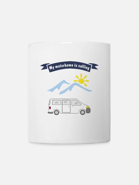 motorhome is calling - Tasse - Weiß