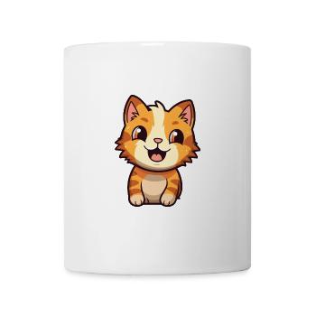 Pixie Bob Katze Cartoon Aquarell Illustration - Tasse - Weiß - Vorne