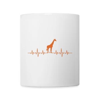 Giraffe Heartbeat - Tasse - Weiß - Vorne
