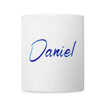 Daniel Signatur Blau Script - Tasse - Weiß - Vorne