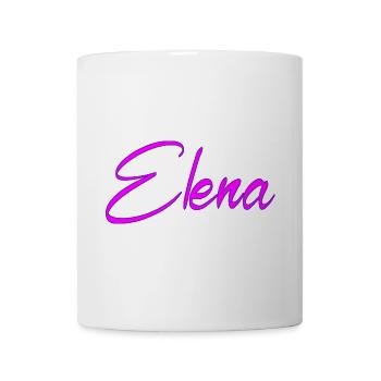 Elena Neon Pink Script - Tasse - Weiß - Vorne