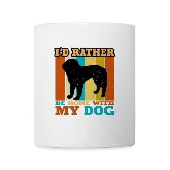Bosnischer grobhaariger Hund Hund Silhouette Retro - Tasse - Weiß - Vorne