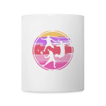 Badmintonspieler Badminton Retro - Tasse - Weiß - Vorne
