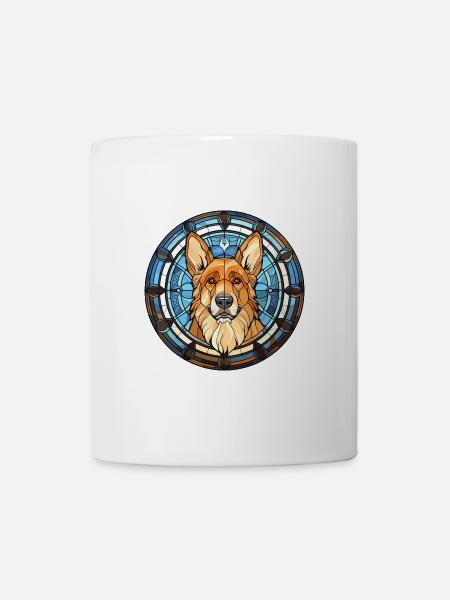 Karpatenschäferhund Rasse Buntglas Farbe - Tasse - Weiß