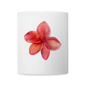Blume rot - Tasse - Weiß - Vorne