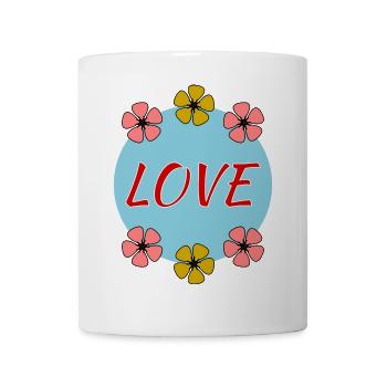 LIEBE. VALENTINSTAG. ICH LIEBE DICH. ICH LIEBE DICH. LIEBE - Tasse - Weiß - Vorne