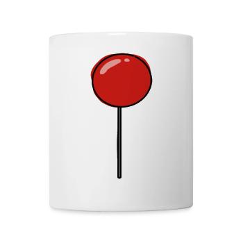 Stecknadel – Minimalistisches Markierungs-Design - Tasse - Weiß - Vorne