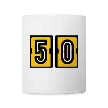 50. 50. GEBURTSTAG. Geburtstag 50 Jahre - Tasse - Weiß - Vorne