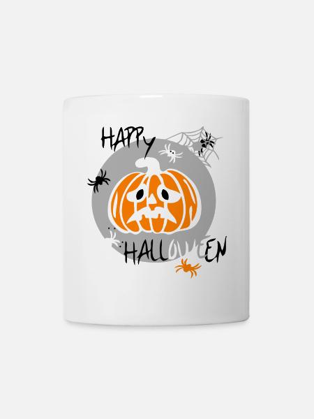 Halloween, Kürbis - Tasse - Weiß