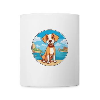 Mallorca Ratter Hund Rasse Cartoon Kawaii Clipart - Tasse - Weiß - Vorne