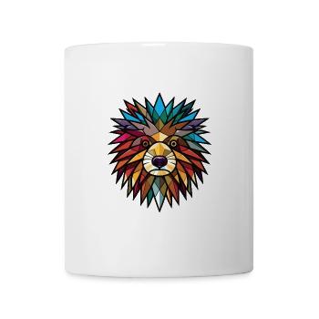 Stachelschwein Bunte Aquarell-Tierillustration - Tasse - Weiß - Vorne