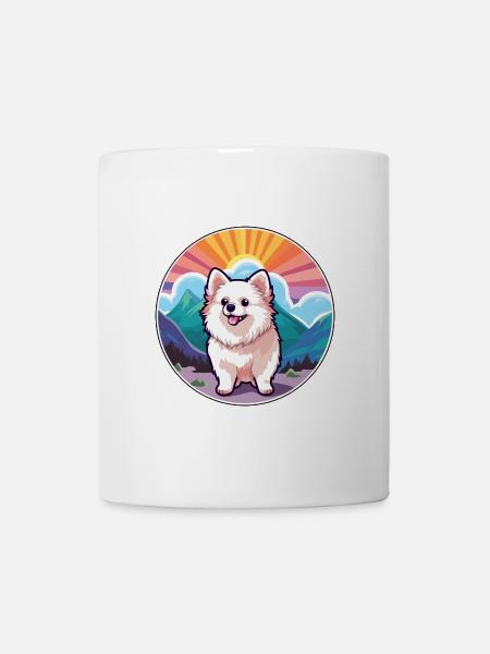 Pommern Deutscher Spitz Hunderasse Karikatur Kawaii W - Tasse - Weiß