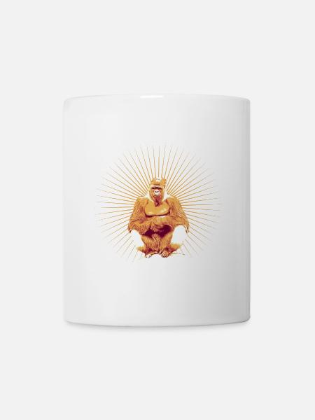 Gorilla Retro - Tasse - Weiß