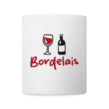 Bordeaux - Bordeaux - Weinflasche - Tasse - Weiß - Vorne