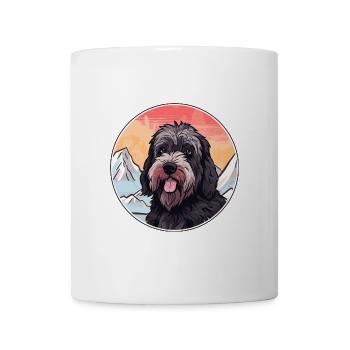 Schwarzer russischer Terrier Hunderasse Cartoon Kawaii Wat - Tasse - Weiß - Vorne