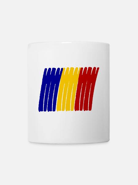Rumänien painted Flag - Tasse - Weiß