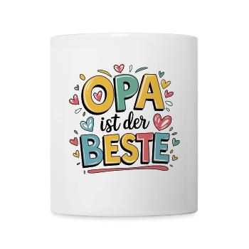 Opa ist der Beste - Tasse - Weiß - Vorne