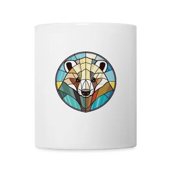 Dachs buntes Aquarell Tier Haustier Illustration - Tasse - Weiß - Vorne