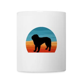 Bosnischer grobhaariger Hund Hund Silhouette Retro - Tasse - Weiß - Vorne