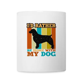 Boykin Spaniel Hundeliebhaber Silhouette Vintage Sonnenuntergang - Tasse - Weiß - Vorne