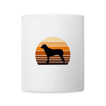 Anatolischer Schäferhund Silhouette Retro Sonnenuntergang - Tasse - Weiß - Vorne