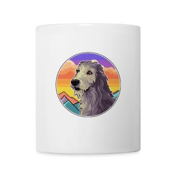 Scottish Deerhound Hunderasse Cartoon Kawaii Waterc - Tasse - Weiß - Vorne