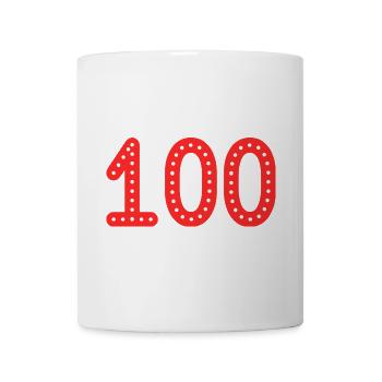 100. 100 JAHRE. 100-JÄHRIGES JUBILÄUM. 100. GEBURTSTAG - Tasse - Weiß - Vorne