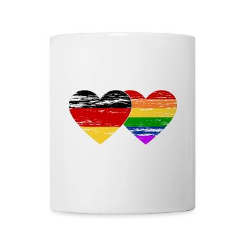Deutschland Regenbogen Flagge used - Tasse - Weiß - Vorne
