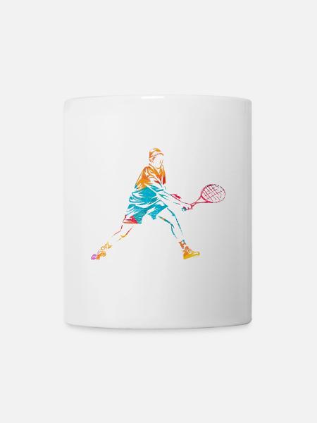 Flinker Tennisspieler Matchball - Tasse - Weiß