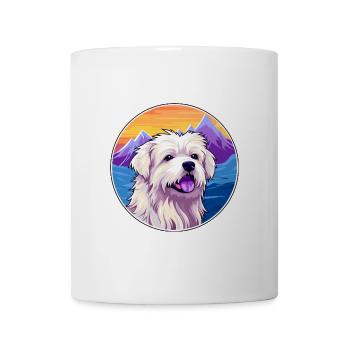 Pyrenäen-Schäferhund-Rasse Cartoon Kawaii Waterco - Tasse - Weiß - Vorne