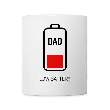 Low Battery Dad - Tasse - Weiß - Vorne