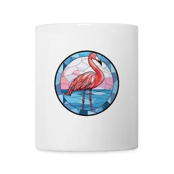 Flamingo Bunte Aquarell-Tierillustration - Tasse - Weiß - Vorne