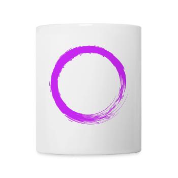 Kreis Lila Vektor - Tasse - Weiß - Vorne