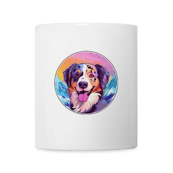 Alano Español Hunderasse Cartoon Kawaii Aquarell - Tasse - Weiß - Vorne