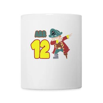 Arr 12. Geburtstag Betupfen Pirat Jungen Zwölf 12 - Tasse - Weiß - Vorne