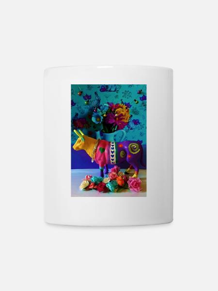bunte Kuh - Tasse - Weiß