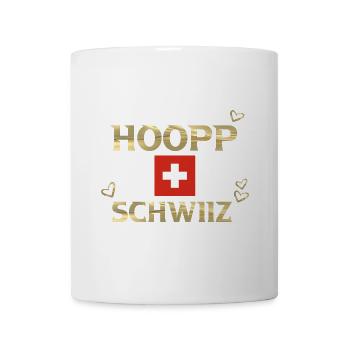Hopp Schwiiz - Tasse - Weiß - Vorne