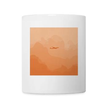 Abendhimmel mit Wolken und Sonnenuntergang - Tasse - Weiß - Vorne