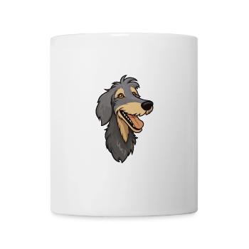 Scottish Deerhound Hunderasse Aquarell Karikatur Ka - Tasse - Weiß - Vorne