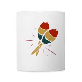 Rhythmische Maracas Perkussion - Tasse - Weiß - Vorne